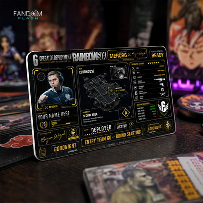 Operator Deployment Card – Rainbow Six Siege Inspired MERCR6 Creator Collab Badge