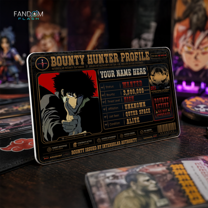 Bounty Hunter Profile Card – Cowboy Bebop Inspired Anime Photo ID