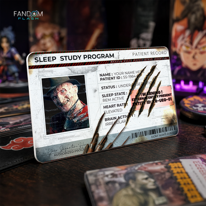 Sleep Study Patient Record – Nightmare on Elm Street Inspired Horror Photo ID