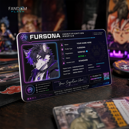 Fursona Identification Profile Card – Custom Character Badge