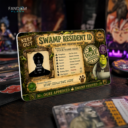 Swamp Resident ID Badge – Shrek Inspired Far Far Away Creature Record Card