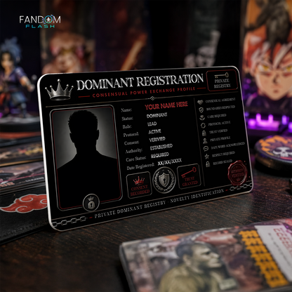 Dominant Registration Card – Consensual Power Exchange Inspired Custom Novelty Badge