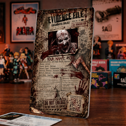 Contaminated Subject Evidence File – Terrifier Inspired Horror Photo ID