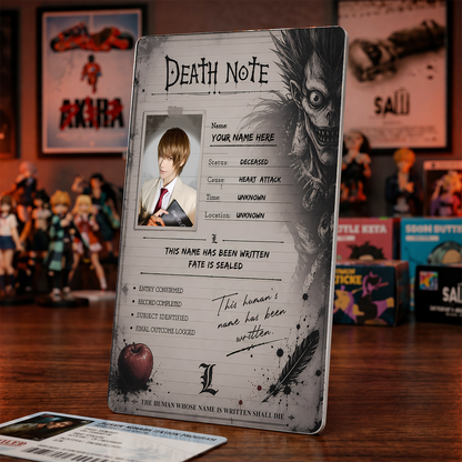 Notebook Record Card – Death Note Inspired Custom Anime Badge
