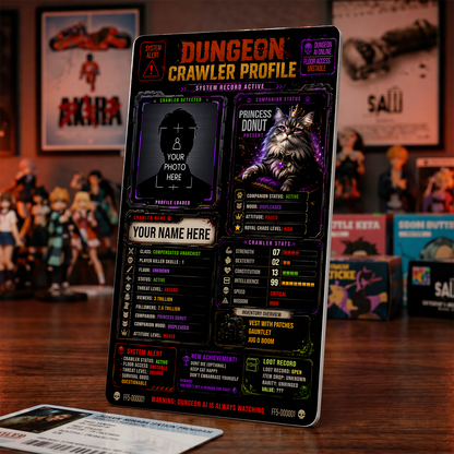 Dungeon Crawler Profile – Dungeon Crawler Carl Inspired System Record Card