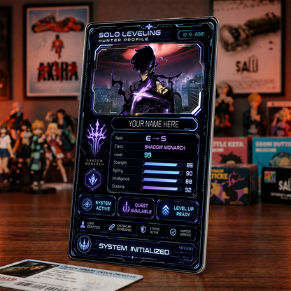 Hunter Profile Card – Solo Leveling Inspired Custom Anime Badge