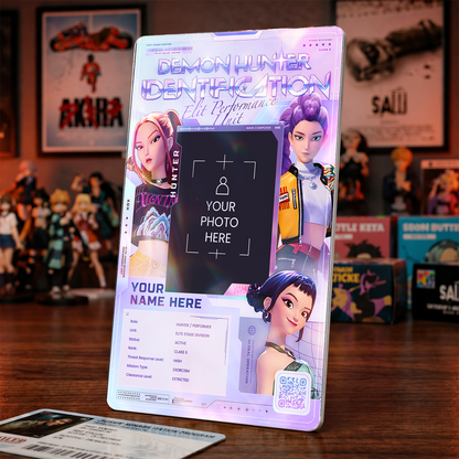Demon Hunter Identification Card – KPop Demon Hunters Inspired Photo ID