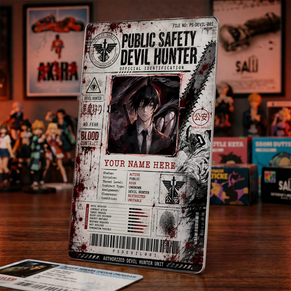 Public Safety Devil Hunter ID Card – Chainsaw Man Inspired Custom Anime Badge