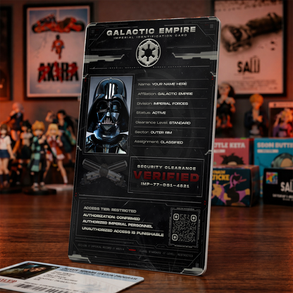 Galactic Empire Imperial ID Card – Star Wars Inspired Sci-Fi Photo ID
