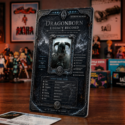Legacy Record Card – Skyrim Inspired Custom Fantasy Badge