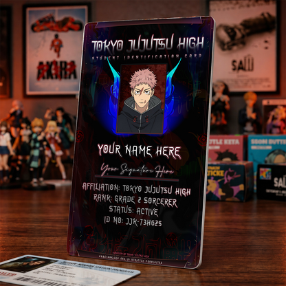 Sorcerer Student Badge – Jujutsu Kaisen Inspired Anime Photo ID