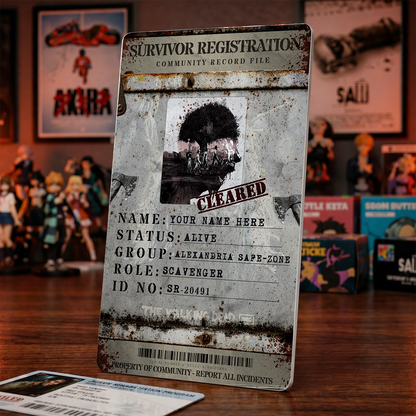 Survivor Registration Card – Walking Dead Inspired Community Photo ID