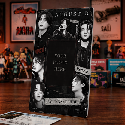 Fan Collage Card – Agust D Inspired Custom K-Pop Badge