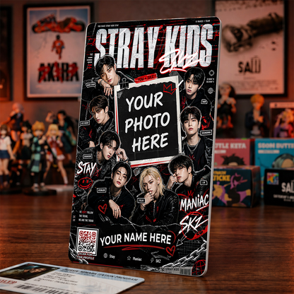 MANIAC Fan Profile Card – Stray Kids Inspired K-Pop Photo ID