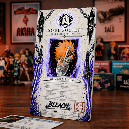 Soul Society ID Badge – Bleach Inspired Anime Photo ID