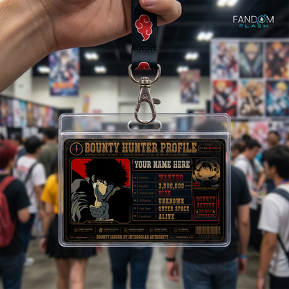 Bounty Hunter Profile Card – Cowboy Bebop Inspired Anime Photo ID