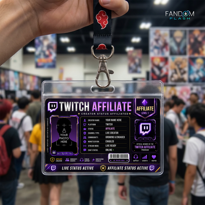 Twitch Affiliate Card – Custom Creator Status Badge