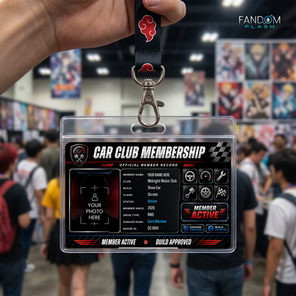 Car Club Membership Card – Custom Official Member Record Badge