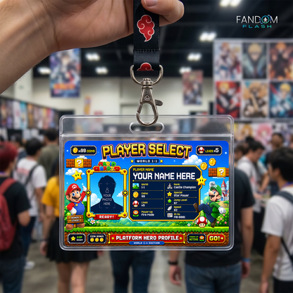 Platform Hero Profile Card – Mario Bros Inspired Custom Player Select Badge