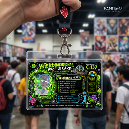Interdimensional Profile ID Badge – Rick and Morty Inspired Sci-Fi Card