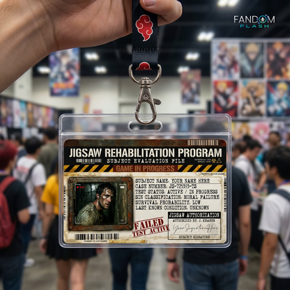 Jigsaw Rehabilitation Badge – Saw Inspired Horror Photo ID