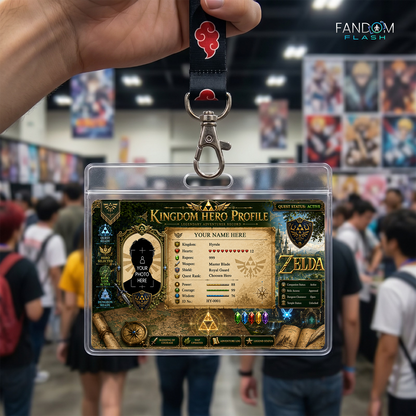 Kingdom Hero Profile Card – Zelda Inspired Custom Adventurer Record Badge