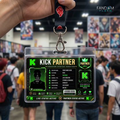 Kick Partner Card – Custom Creator Status Badge