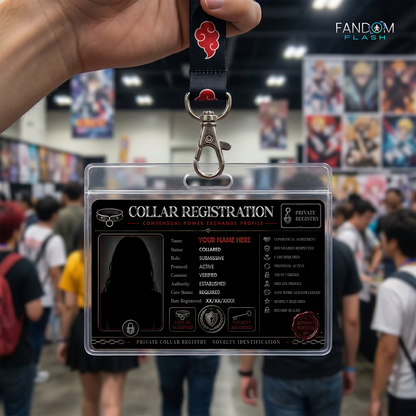 Collar Registration Card – Consensual Power Exchange Inspired Custom Novelty Badge