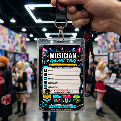 Musician Gear Tag – Music Travel Instrument Owner Record Tag
