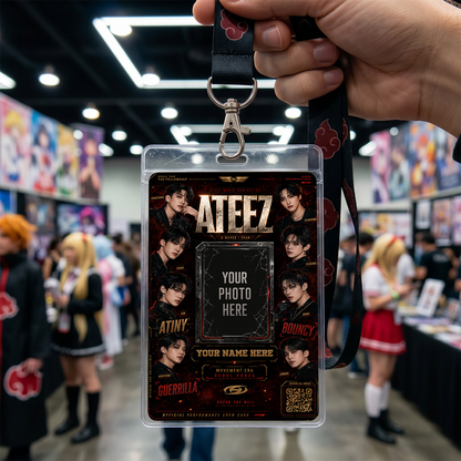 Break the Wall Fan Performance Card – ATEEZ Inspired K-Pop Photo ID