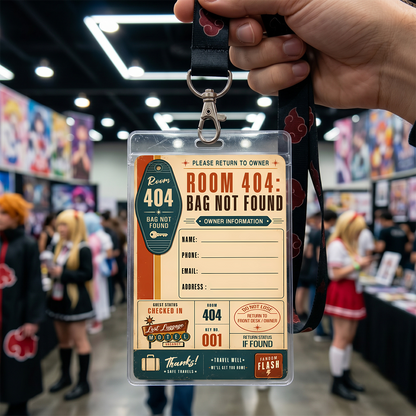 Room 404 Bag Tag – Retro Motel Inspired Travel Luggage Tag