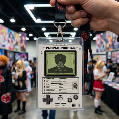Legendary Hero Profile Card – Retro Handheld Gaming Inspired Player Badge
