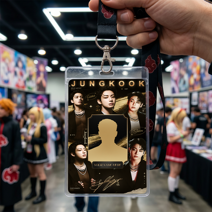 Golden Solo Artist Fan Card – Jungkook Inspired Custom K-Pop Collectible Badge