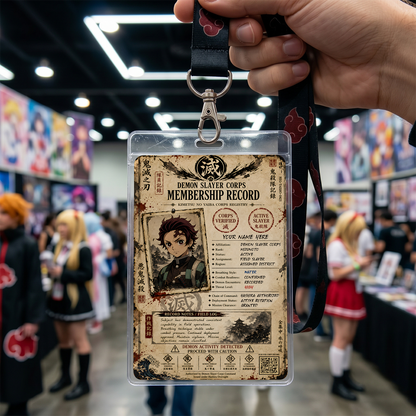 Corps Membership Record – Demon Slayer Inspired Anime Photo ID