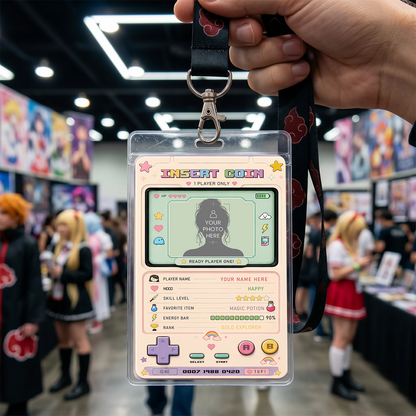 Ready Player One Card – Retro Handheld Gaming Inspired Player Profile Badge