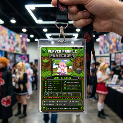 Player Profile Card – Minecraft Inspired Custom Gaming Badge