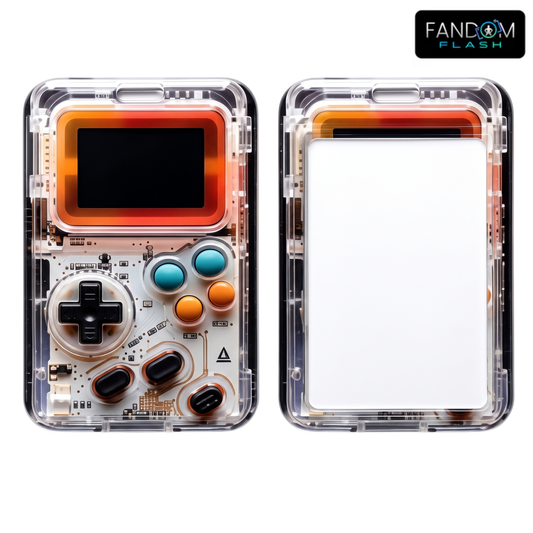 Retro Gaming Controller Badge Holder – Transparent Handheld ID Card Sleeve